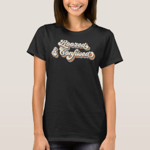 Retro betrunken und verwirrt Junggesellinnenabschi T-Shirt