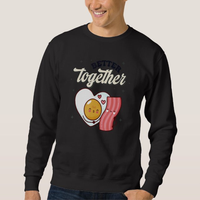 Retro Better Together Funny Valentines Day Couple  Sweatshirt (Vorderseite)