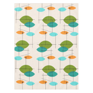 Retro bewegliche Muster-atomartischdecke Tischdecke