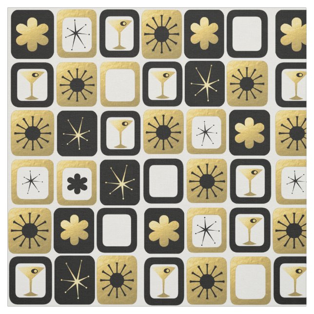 Retro bezauberndes Goldgewebe Stoff (Muster)