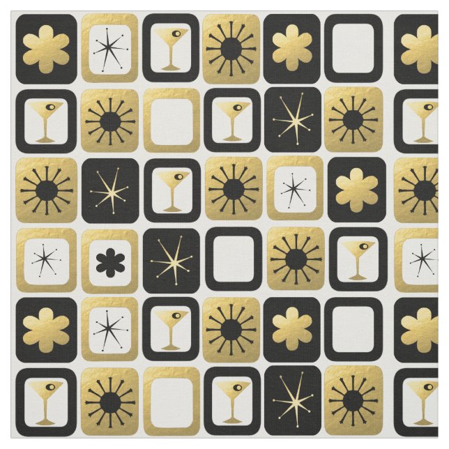 Retro bezauberndes Goldgewebe Stoff (Muster)