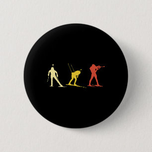 Retro Biathlon Langlauf Wintersport Bi Button