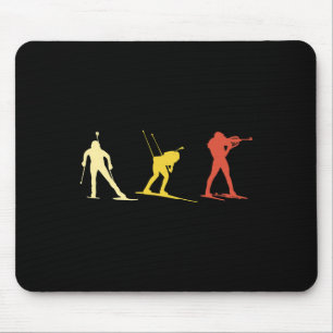 Retro Biathlon Langlauf Wintersport Bi Mousepad