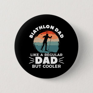 Retro Biathlon Vater wie ein regelmäßiger Vater, a Button