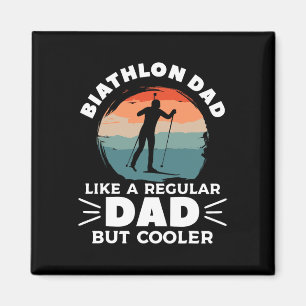 Retro Biathlon Vater wie ein regelmäßiger Vater, a Magnet