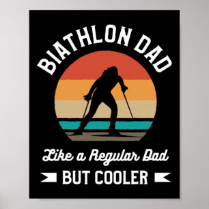 Retro Biathlon Vater wie ein regelmäßiger Vater, a Poster