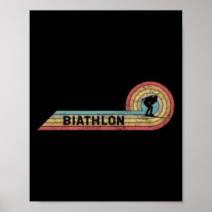 Retro Biathlon Vintager Spielfilm Streifen Poster