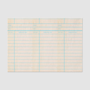 Retro Bibliotheks-Buch-Datums-passende Karte Seidenpapier