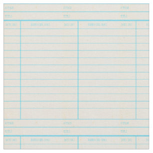 Retro Bibliotheks-Buch-Datums-passende Karte Stoff