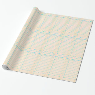 Retro-Bibliotheksbuch-Datum-Fällig-Karte Geschenkpapier