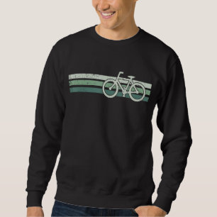 Retro Bicycle City Bike Radfahrer - Streifen Sweatshirt