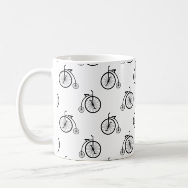 Retro Bicycle - Pattern  Kaffeetasse (Links)