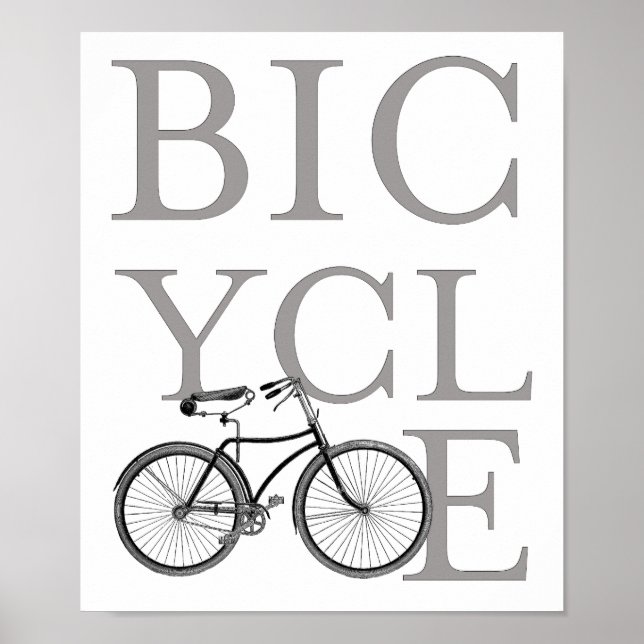 Retro Bicycle Poster (Vorne)