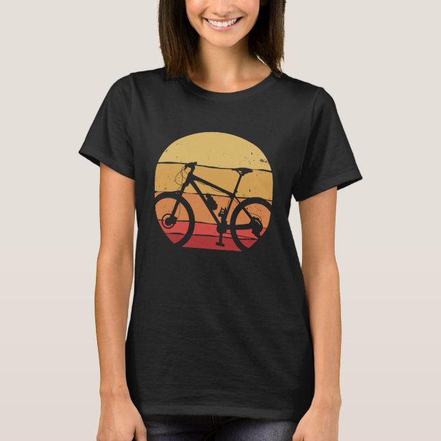 Retro Bicycle Vintage Sunset Mountain Bike T-Shirt (Vorderseite)