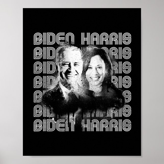 Retro Biden Harris Pride Poster (Vorne)