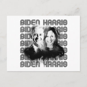 Retro Biden Harris Pride Postkarte