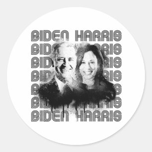 Retro Biden Harris Pride Runder Aufkleber