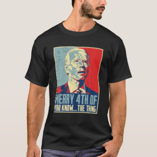 Retro Biden verwirrte fröhliche 4. T-Shirt