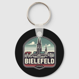 Retro Bielefeld Skyline Schlüsselanhänger