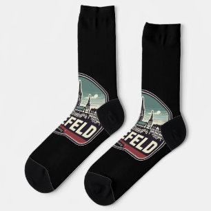 Retro Bielefeld Skyline Socken