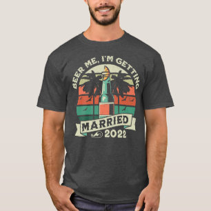 Retro Bier Ich heirate Junggeselle Bräutigam Br T-Shirt