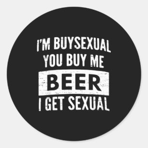 Retro-Bier Lustig Ich Bin Buyual Du Kaufst Mir Ein Runder Aufkleber