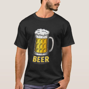 Retro-Bierbecher mit Schaumstoffdruck T-Shirt