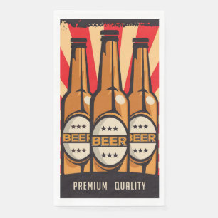 Retro Bierliebhaber Party Paper Serviette