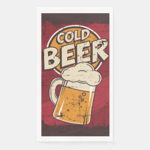 Retro Bierliebhaber Party Paper Serviette