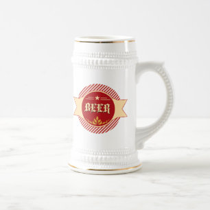 Retro-Bierlogo Stein Bierglas