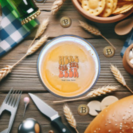 Retro Bierprobe Party Runder Pappuntersetzer