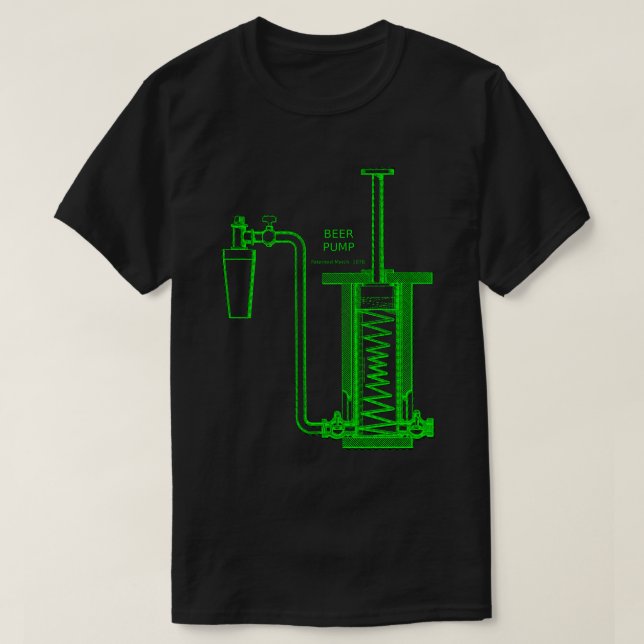 Retro-Bierpumpe T-Shirt (Design vorne)