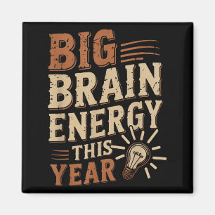 Retro Big Brain Energie dieses Jahr Lehrerteam zur Magnet