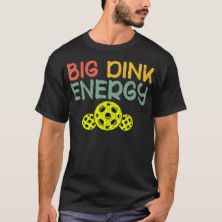 Retro Big Dink Energie Pickleball Lustiges Pickle  T-Shirt