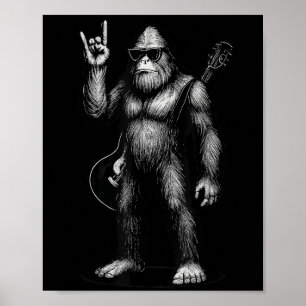 Retro Big Foot Rock Music gibt Männer Frauen Kinde Poster