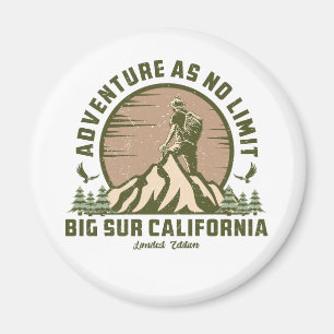 Retro Big Sur Wandern Sonnenuntergang T - Shirt Magnet