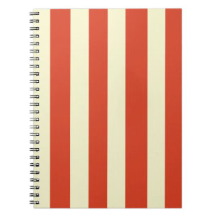 Retro Big Top gestreiftes Spiralnotizbuch Notizblock