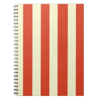 Retro Big Top Striping SpiralNotebook