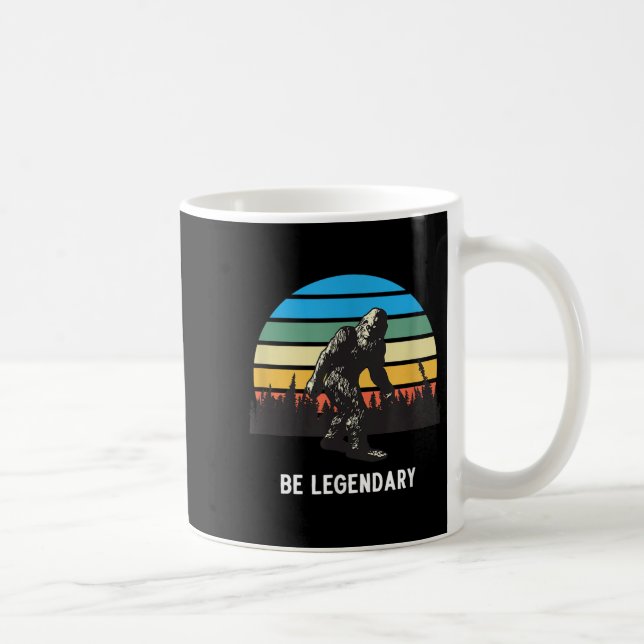 Retro Bigfoot Be Legendary Motivational  Kaffeetasse (Rechts)