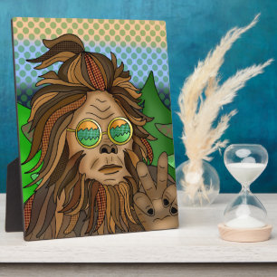 Retro-Bigfoot   Pop Art Sasquatch Fotoplatte