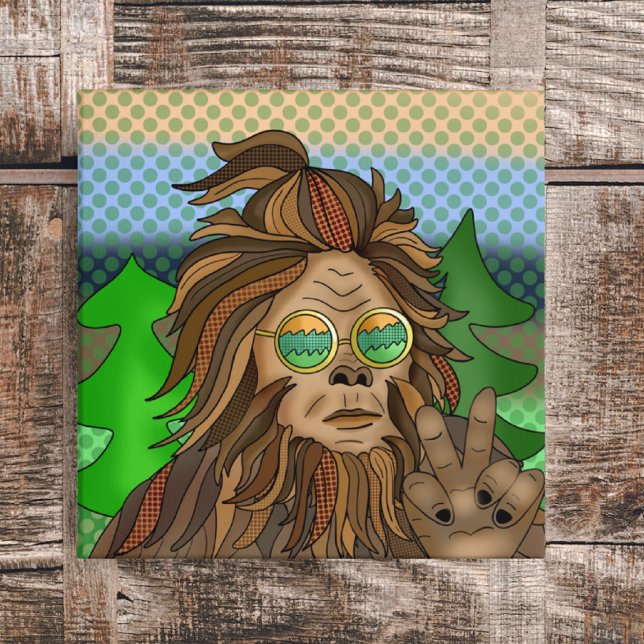 Retro-Bigfoot | Pop Art Sasquatch Leinwanddruck (Von Creator hochgeladen)