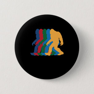 Retro Bigfoot Silhouette 70er Vintag Button