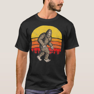 Retro Bigfoot Silhouette Sunset Vintag 80er Glauv T-Shirt