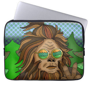 Retro-Bigfoot   Vintag Colors Sasquatch Pop Art Ar Laptopschutzhülle