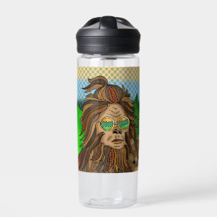 Retro Bigfoot   Vintage Farben Sasquatch Pop Art  Trinkflasche