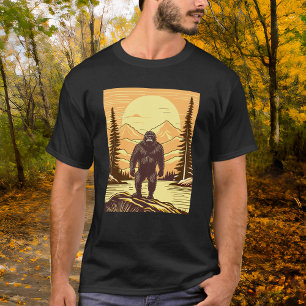 Retro Bigfoot Vintage Sasquatch Berge T-Shirt