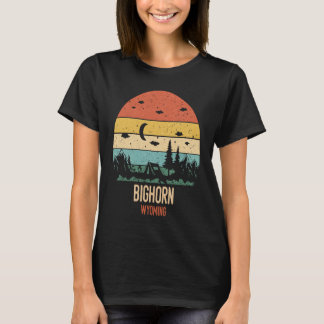 Retro Bighorn Wyoming Mountains Wandern Vintage So T-Shirt
