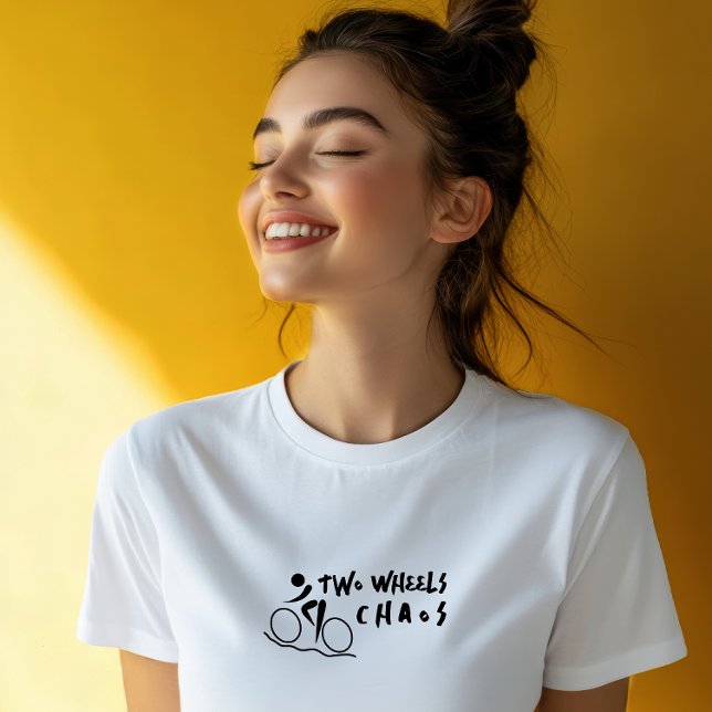 Retro bike Girl Irony black Tri-Blend Shirt (Von Creator hochgeladen)