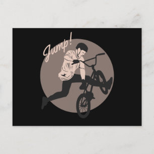 Retro-Biker-Design - Springen Postkarte