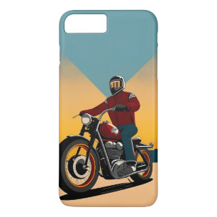 🌇 Retro-Biker fährt in den dramatischen Sonnenunt Case-Mate iPhone Hülle